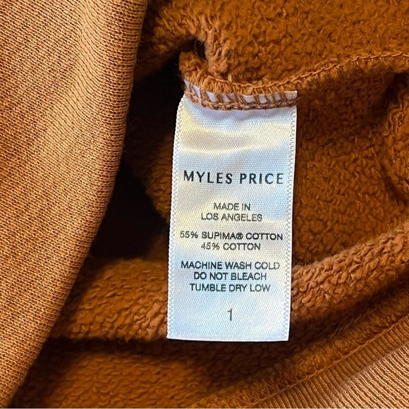 MYLES PRICE SuperLux Pullover Hoodie, cropped, rust color, Size 1/S - Picture 9 of 11